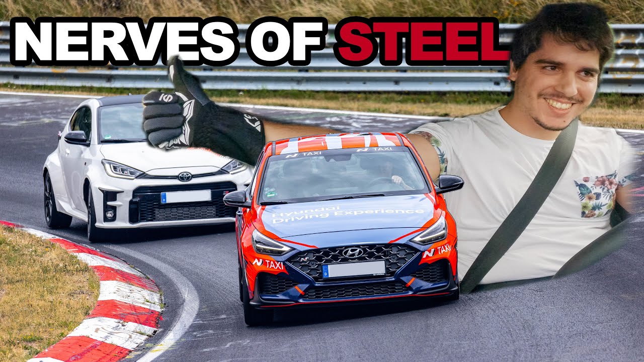 GR Yaris CHASES DOWN the i30N TAXI on a WET NÜRBURGRING !