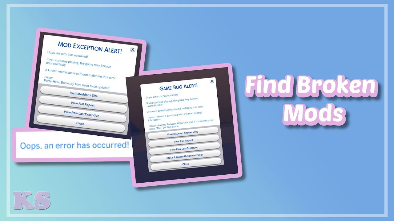 Better Exceptions Mod | The Sims 4: Mod Overview | Detect Broken Mods