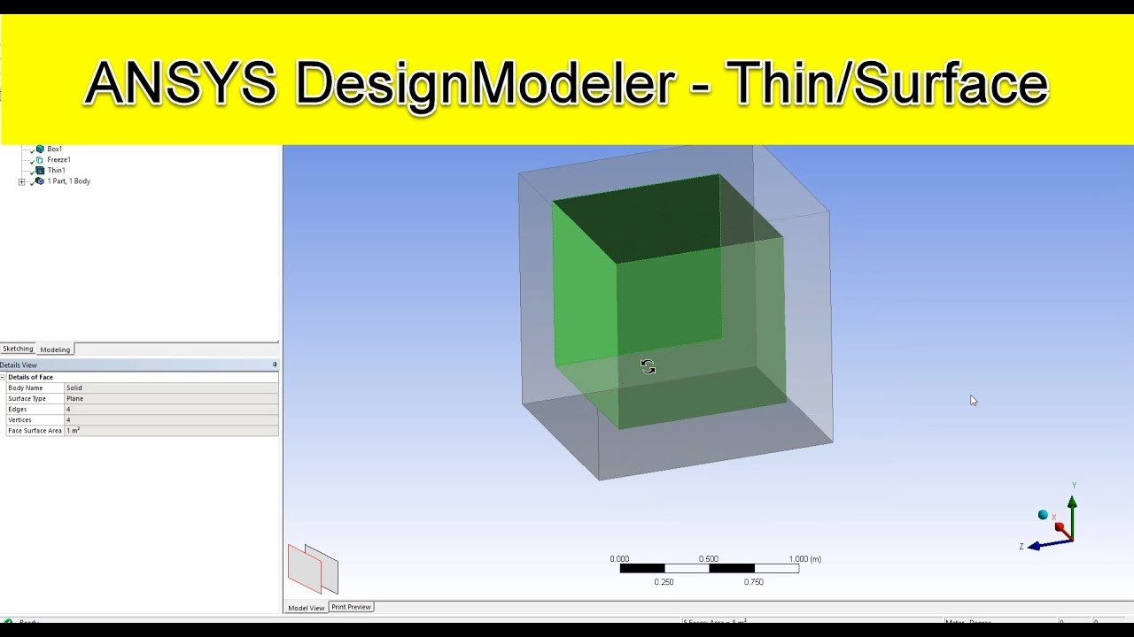✅ ANSYS DesignModeler - Thin/Surface - Basic Tutorial 21