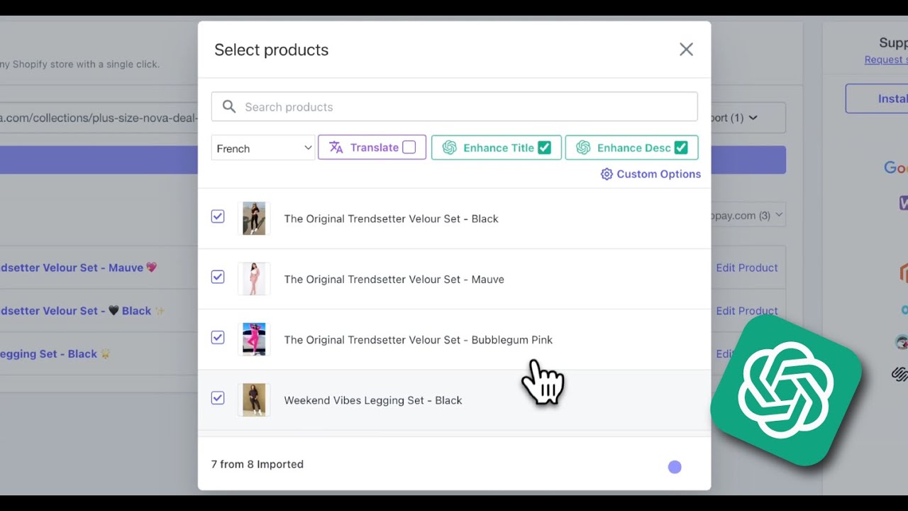 Импортируйте товары из любого магазина Shopify, используя POKY + расширенные возможности с помощь...