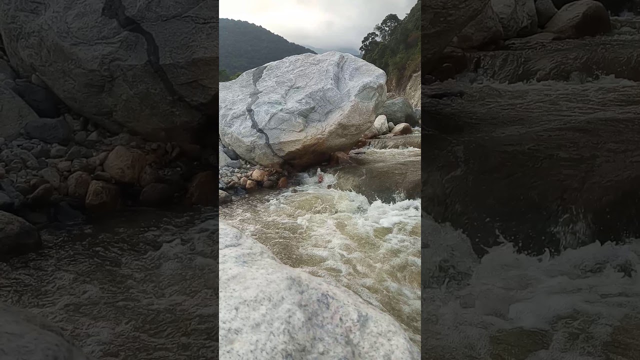 The bloody river Nyamwamba, on mt Rwenzori, kasese, Uganda.