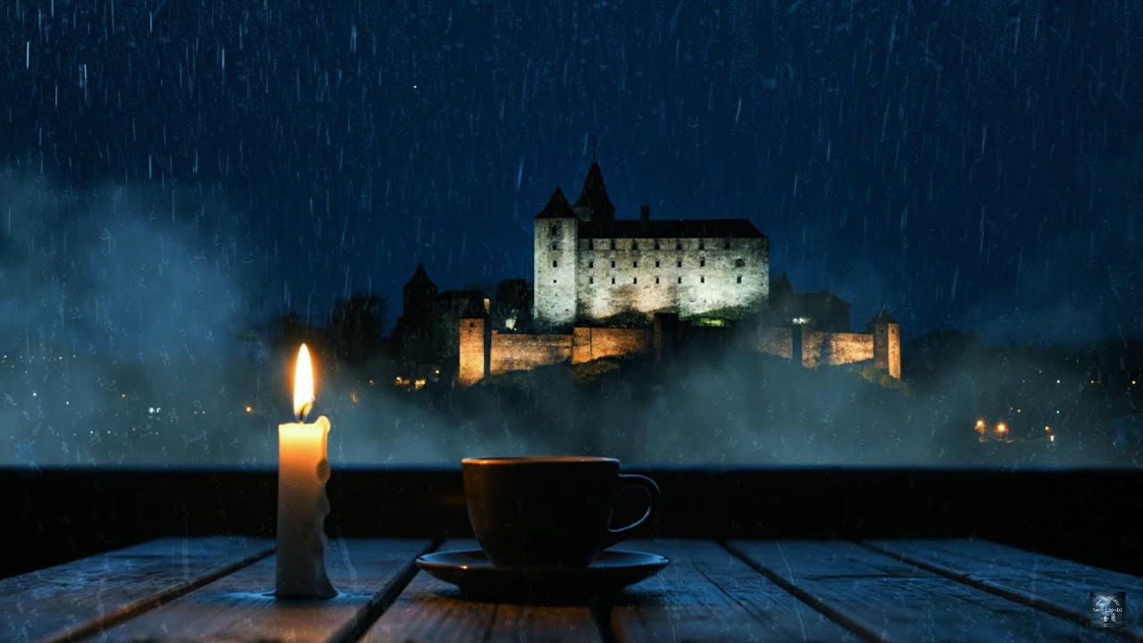 White Noise dark Screen relaxing | Castle Ambience for Sleep, Study & Focus | 12 Hours 🏰 5