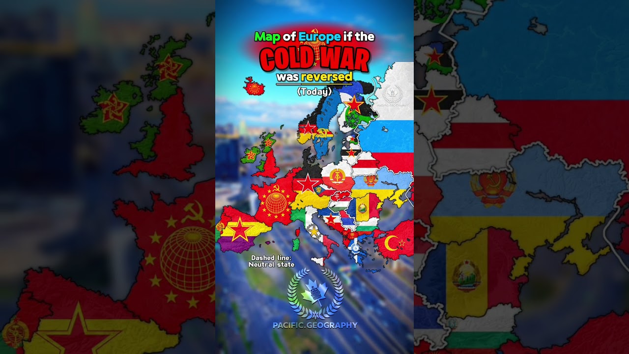 🇪🇺 Europe if the Cold War was reversed (1980 vs 2026) #mapping #map #geography #coldwar