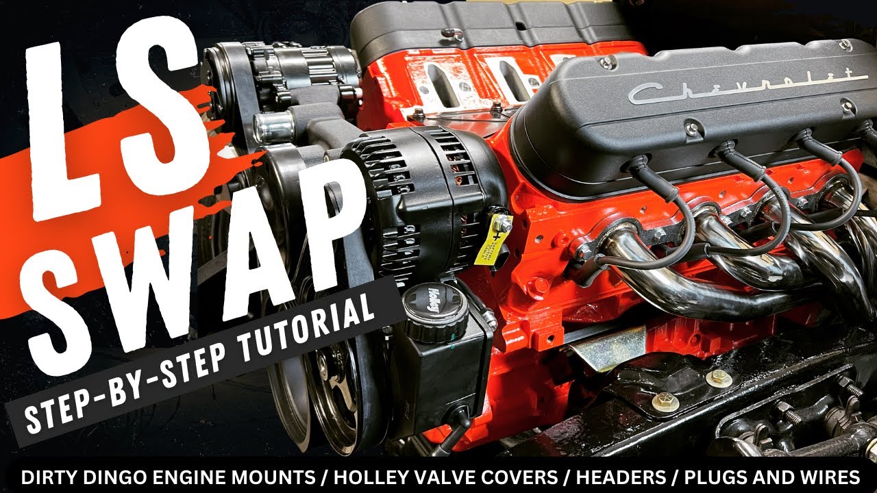 FRANCIS EP.15 | DIY LS Swap Part 2 | Dirty Dingo Engine Mounts, Holley Valve Covers, Headers, Plugs.