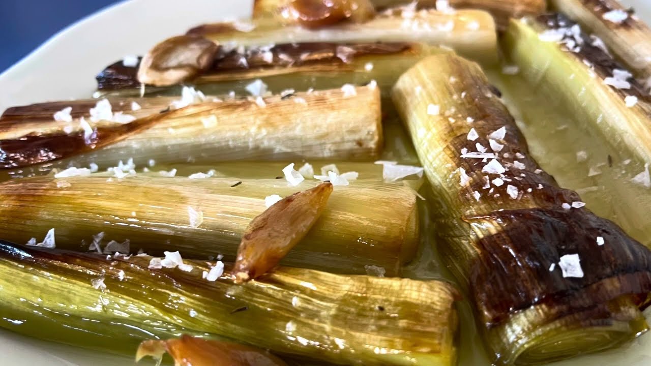 Puerros confitados