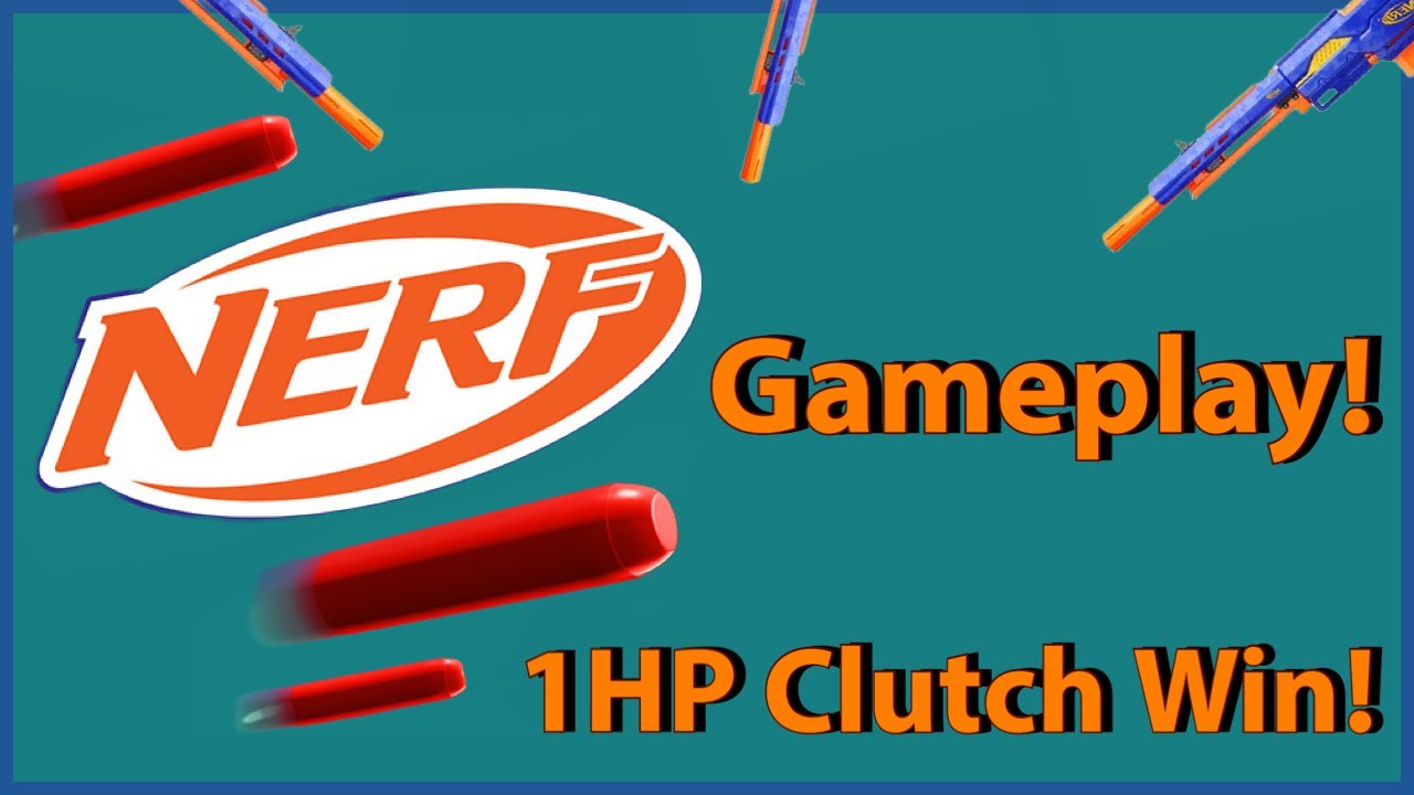 NERF Superblast Gameplay! #1 - Getting A 1HP Clutch Win!