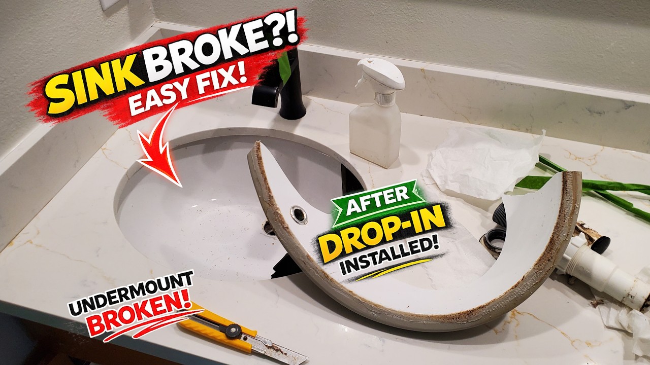Undermount Sink BROKE? Easy Drop-In Fix (No Countertop Removal!)