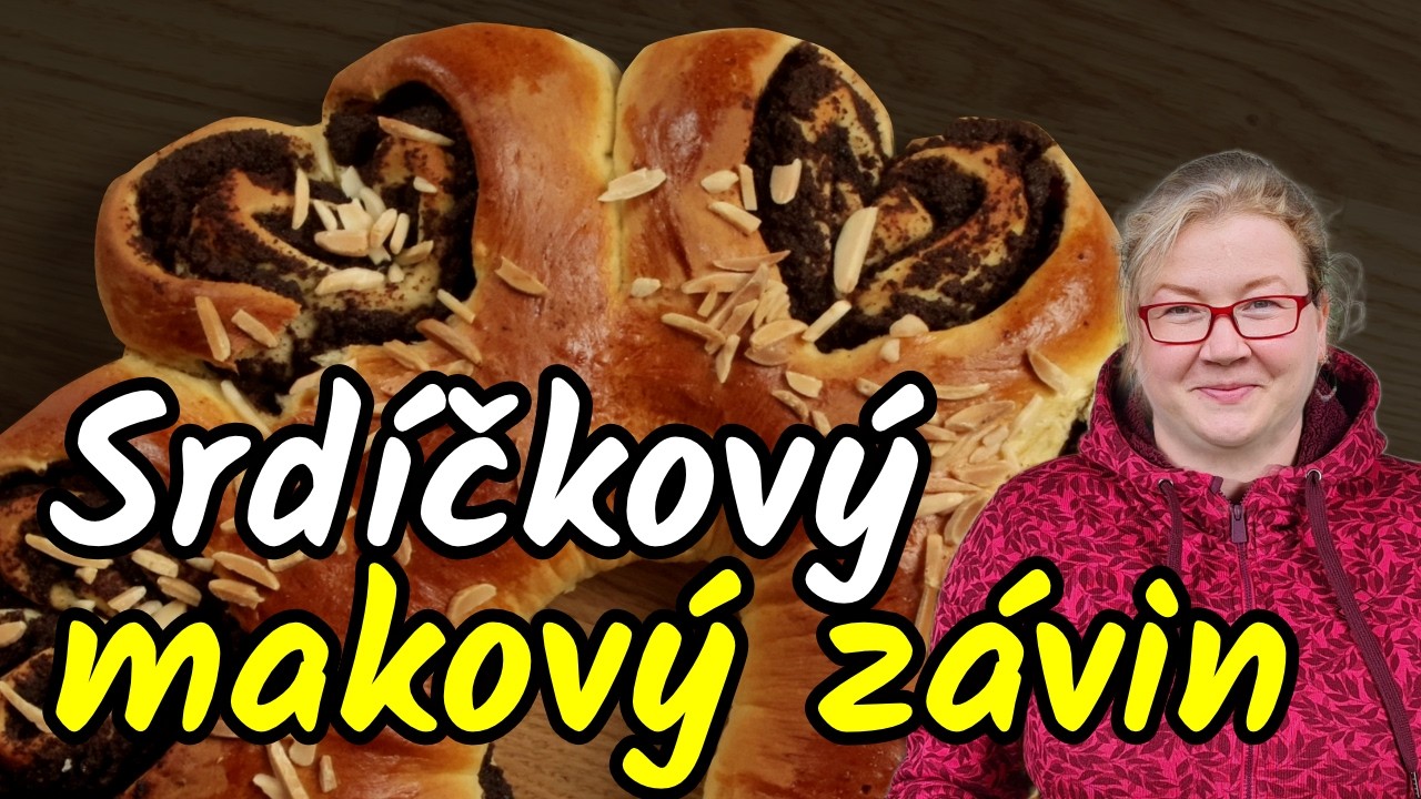 👩‍🍳Neobyčejný makový závin se srdíčky, který upoutá vzhledem