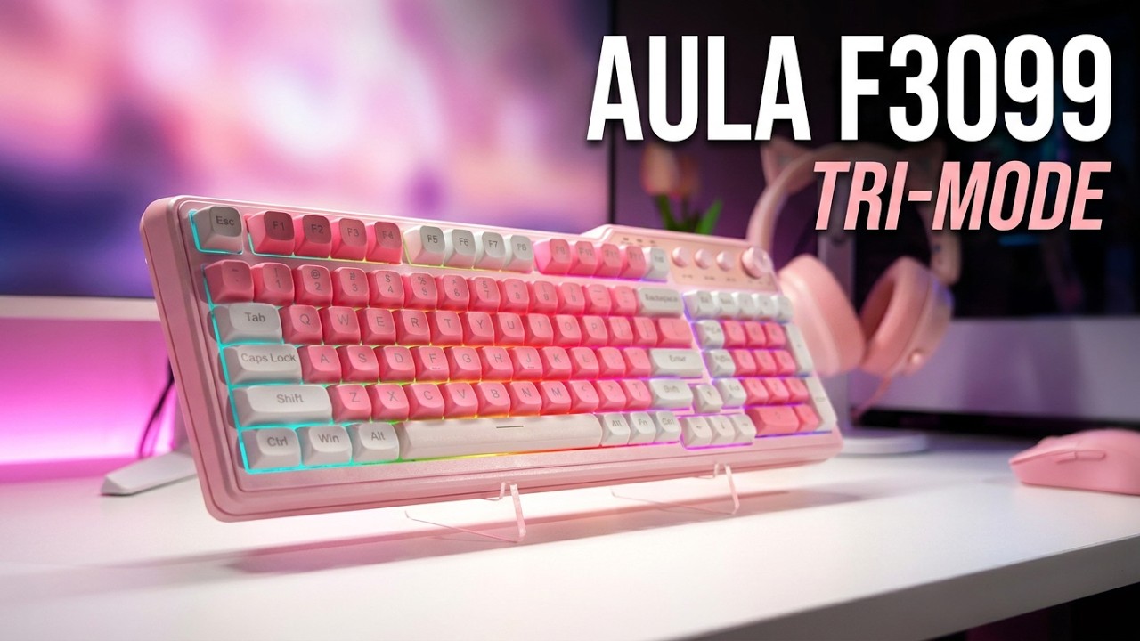 Демонстрация трехрежимной клавиатуры AULA F3099