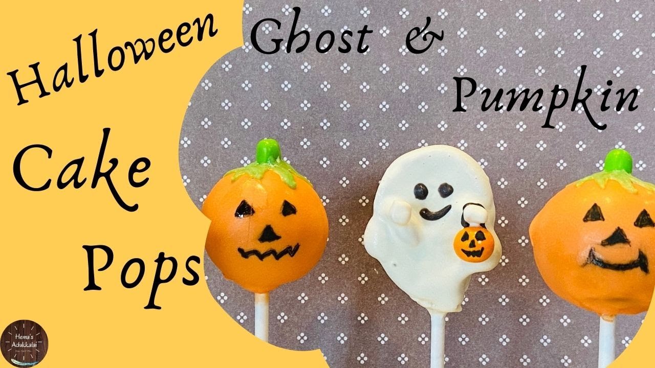 Halloween cake pops | Boo...!Ghost cake pop | Cute...!Pumpkin Cake pop | How to make Halloween Pops