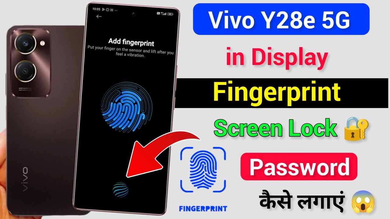 Vivo y28e 5g Display Fingerprint Lock Setting | Vivo y28e  Fingerprint Screen Lock 🔐 Kaise Lagaye