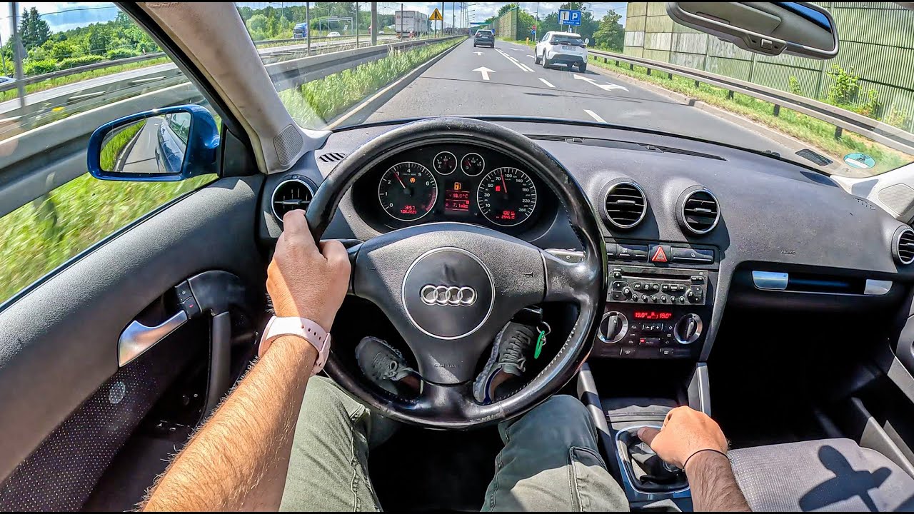 2003 Audi A3 8P [1.6 102HP] |0-100| POV Test Drive #1727 Joe Black