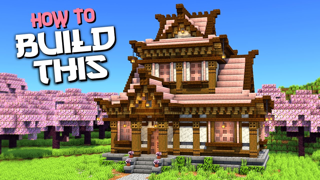 Как построить японский дом из вишни | Обучающее видео Minecraft