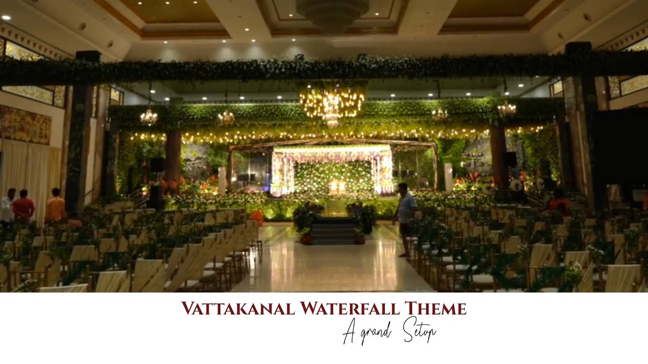 Gowtham & Abirami | Vattakanal Waterfall Themed Decor | The Event Today | Varalakshmi Mahal