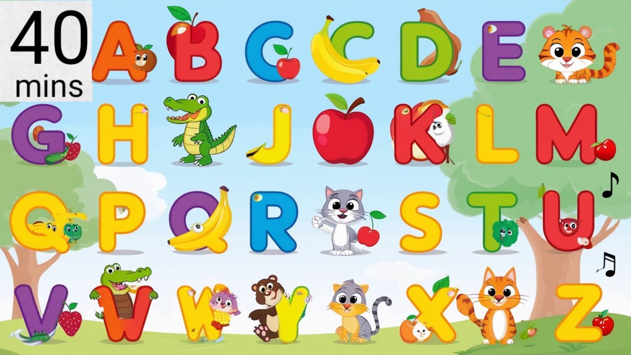 Learning Alphabets and Phonics | A to Z Letters for Kids | 40-Minute Fun Learning
