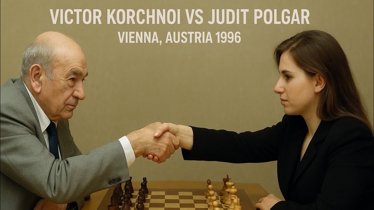 Viktor Korchnoi vs Judit Polgar ◉ International (Cat.18), Vienna-Austria 1996 | Chess Legends Clash