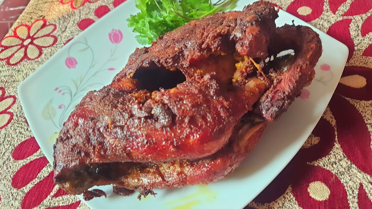 চুলায় কিভাবে আস্ত মুরগির ফ্রাই। Whole Chicken Fry.