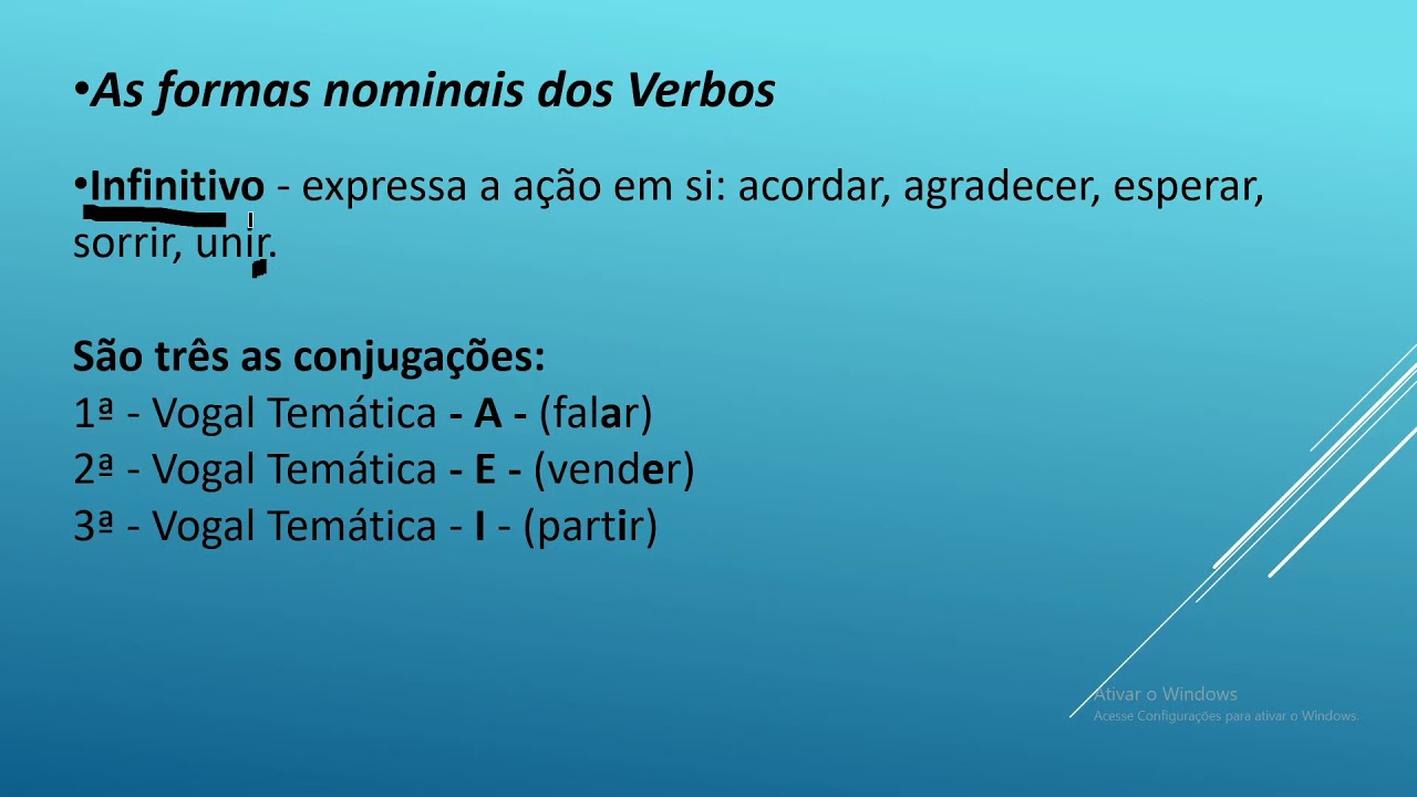 Verbos   Aula 01