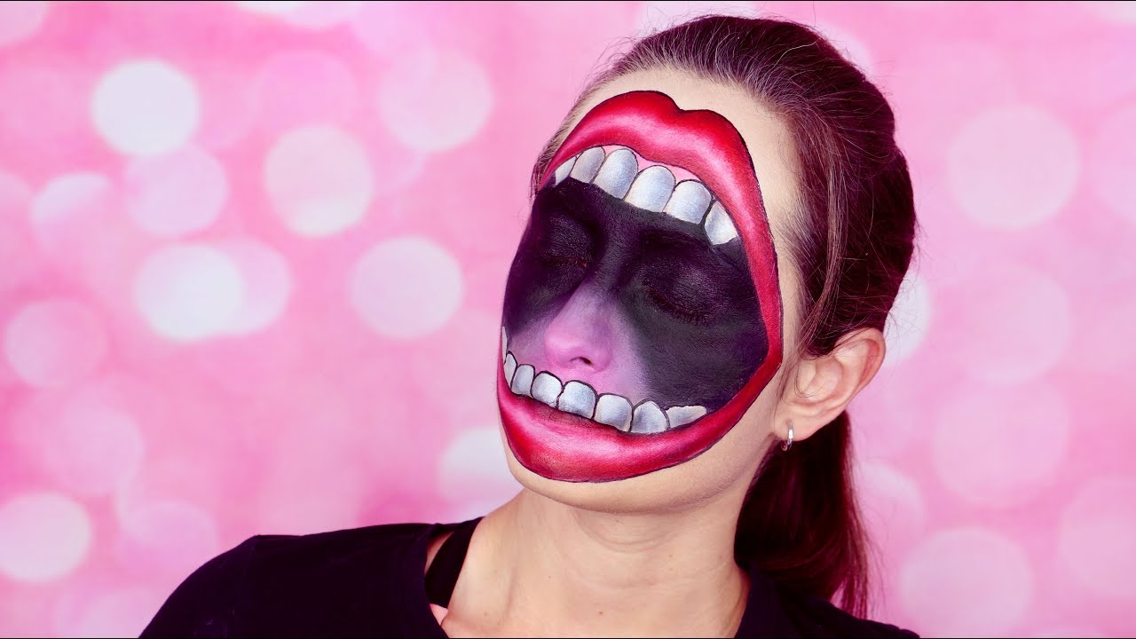 HUGE MOUTH HALLOWEEN FACEPAINT MAKEUP / HalloweenXTRA 26 (2017)