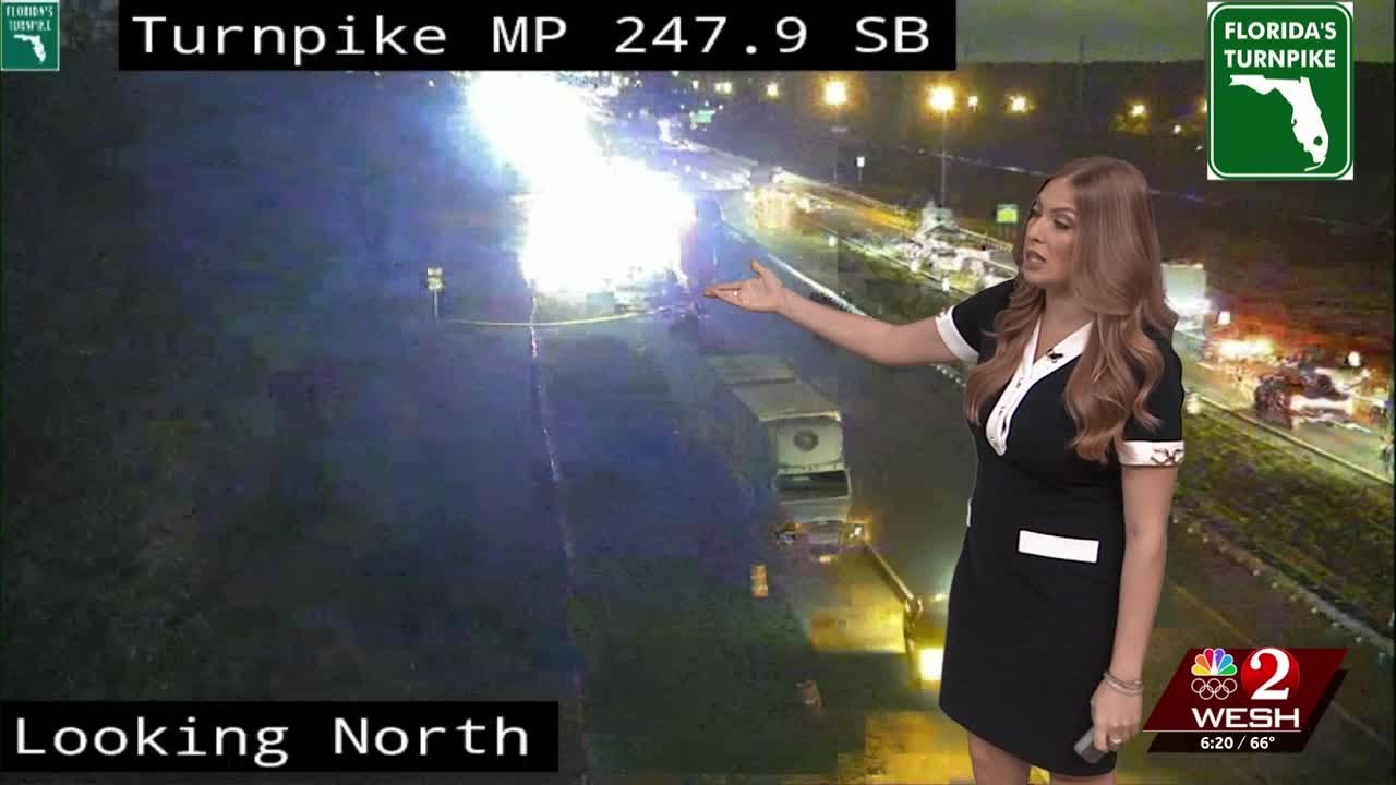 Fiery crash shuts down Florida's Turnpike in Osceola County