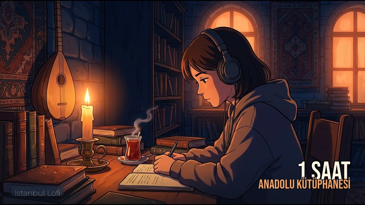 1 Saat Ders Çalışma Müziği 📚 Anadolu Kütüphanesi | Istanbul Lofi Study