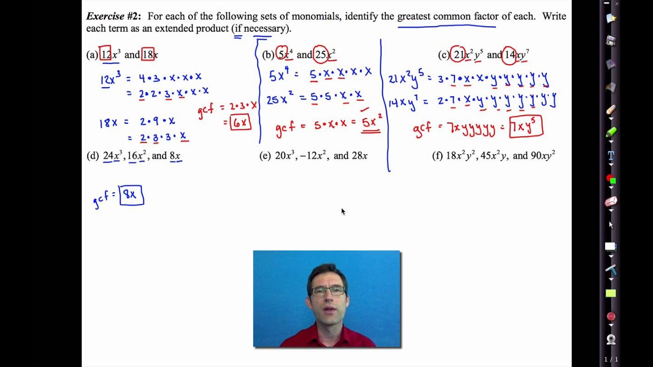 Common Core Algebra I.Unit #7.Lesson #3.Factoring Polynomials