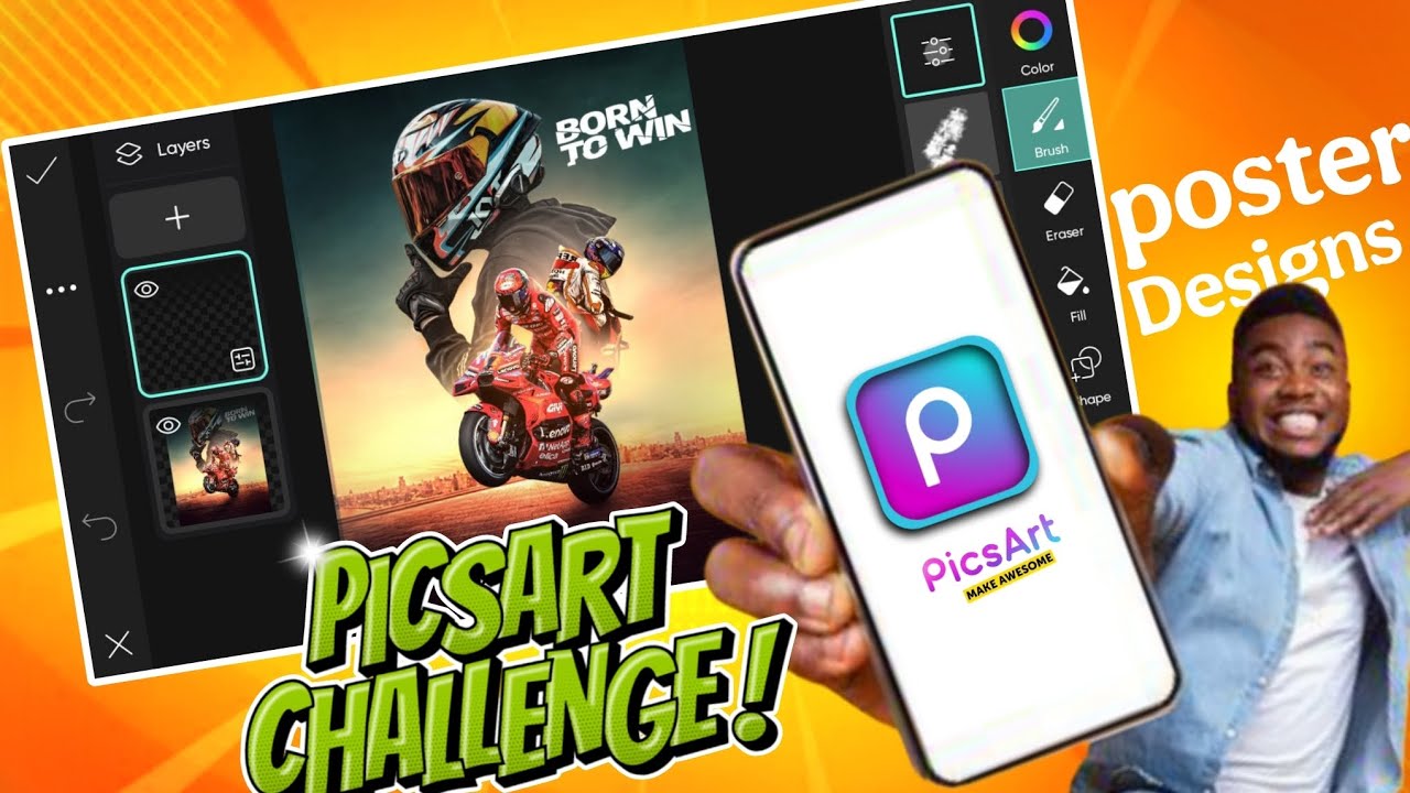 POSTER design - PicsArt - photoediting  -  bike photo editing