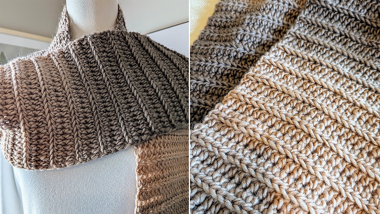 Rosewood Scarf - One Skein Easy Crochet Scarf Pattern