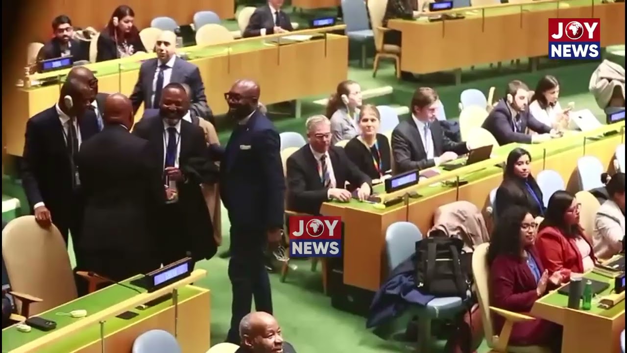 Watch the reaction of the Ghanaian delegation following the United Nations General Assembly vote.