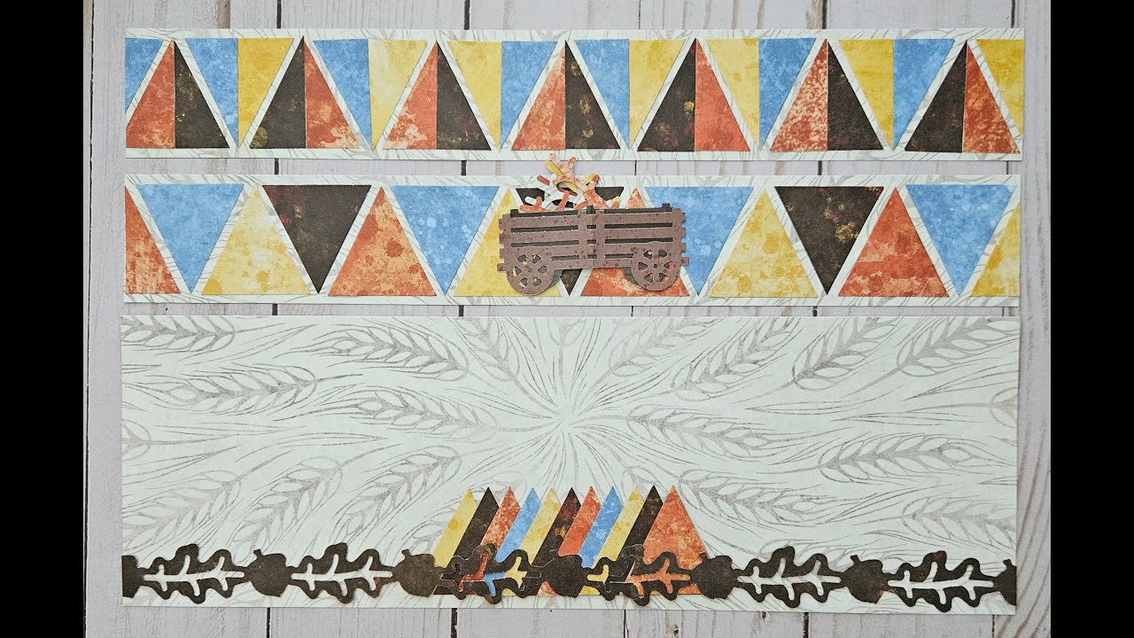 Triangular Grateful Harvest Scrapbook border with a twist!