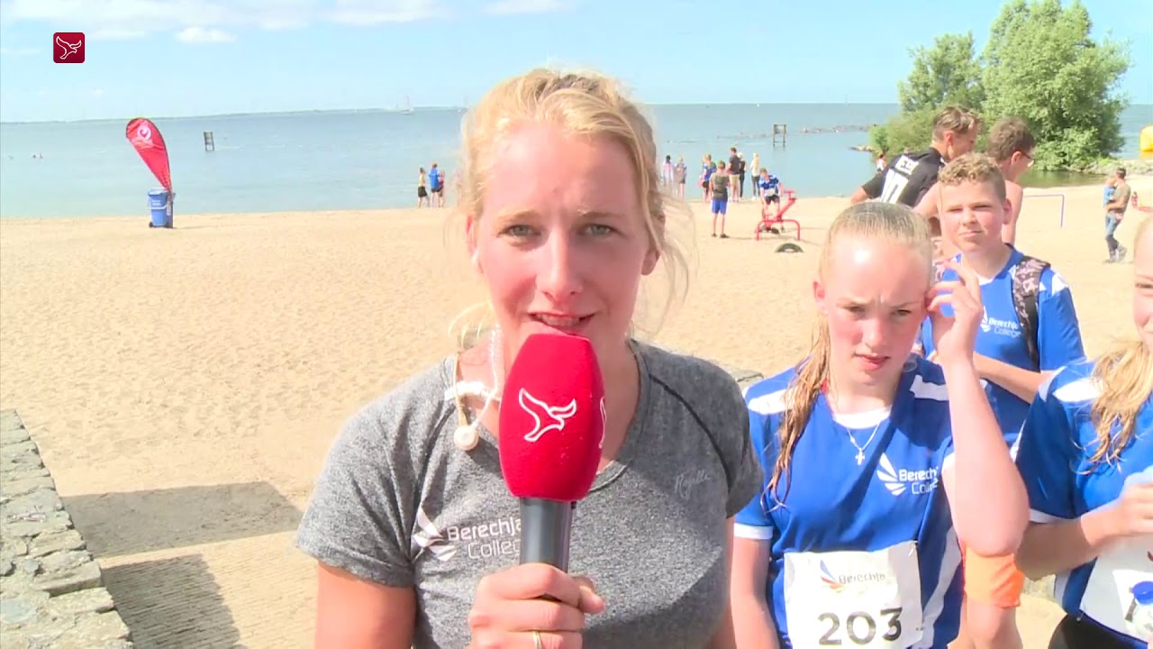 Zwemmen  rennen en fietsen op Urker Triatlon
