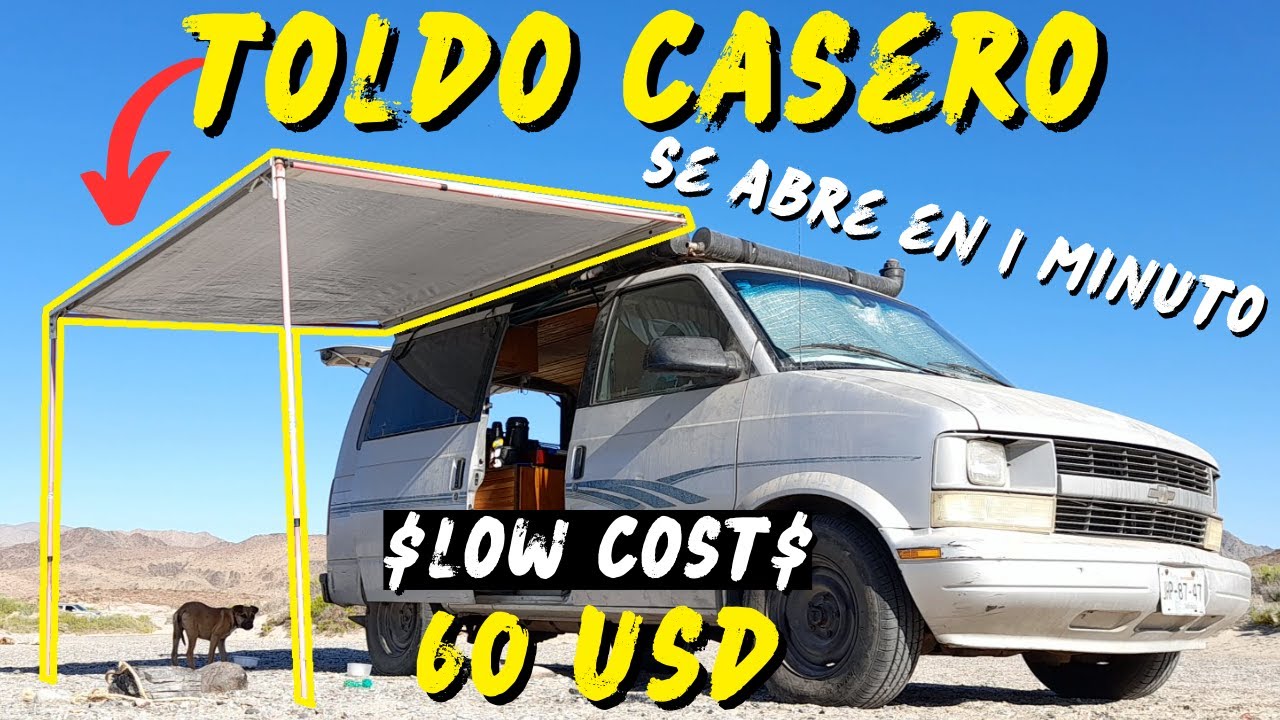 Como HACER un TOLDO FACIL Y BARATO para CAMPERVAN #vanlife #diyawning