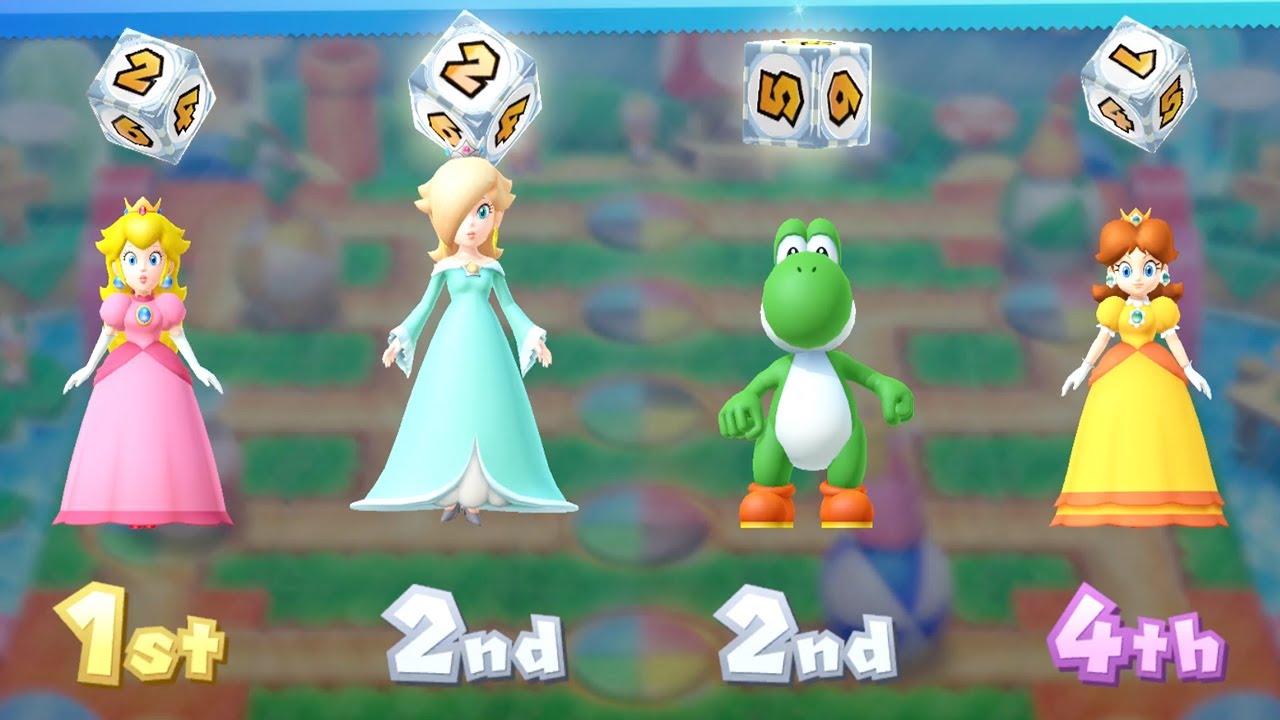 Mario Party 10 Chaos Castle - Peach vs Rosalina vs Yoshi vs Daisy (Very Hard)