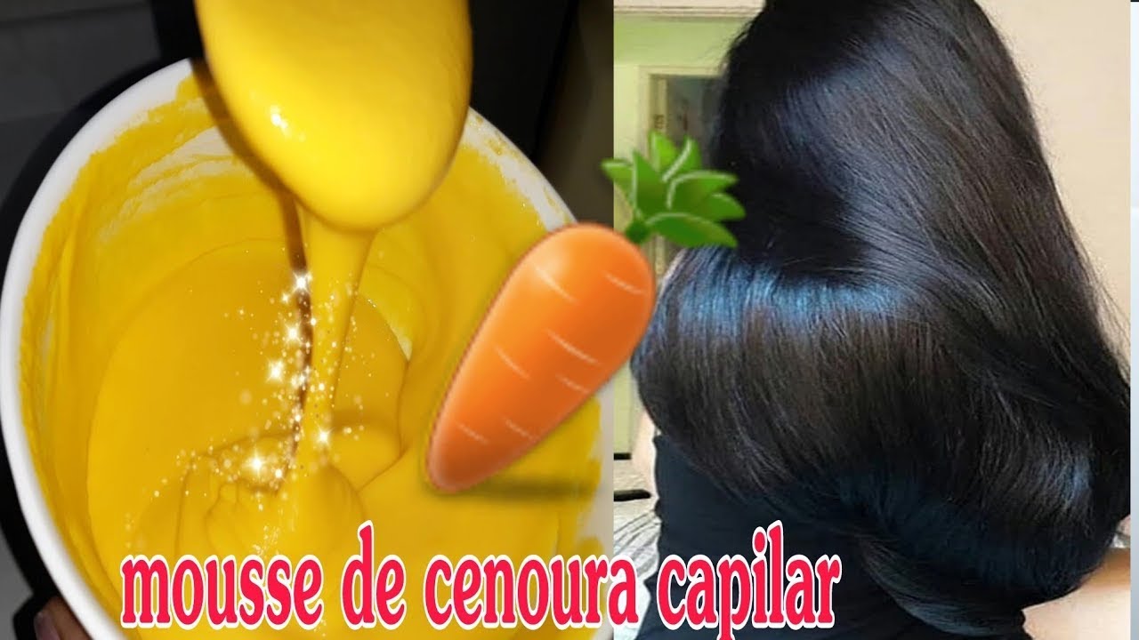 mousse de cenoura capilar aplique nos cabelos e tenham  cabelos com vidas na hora