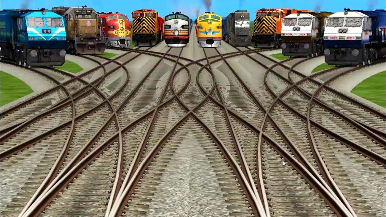 All Hige Graphics Rail Run At Curve Too Curve Branches Railroad Tracks Train Wala game 
