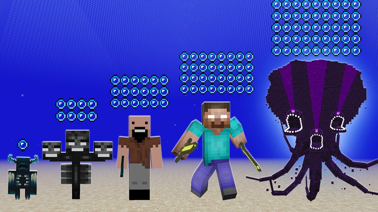 Which all bosses will last longer underwater? All Minecraft Bosses water breathing Comparison (2024)