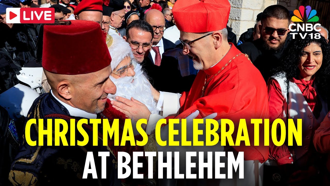 Bethlehem LIVE: Jerusalem's Patriarch Cardinal Pizzaballa Attends Christmas Event in Bethlehem |N18G