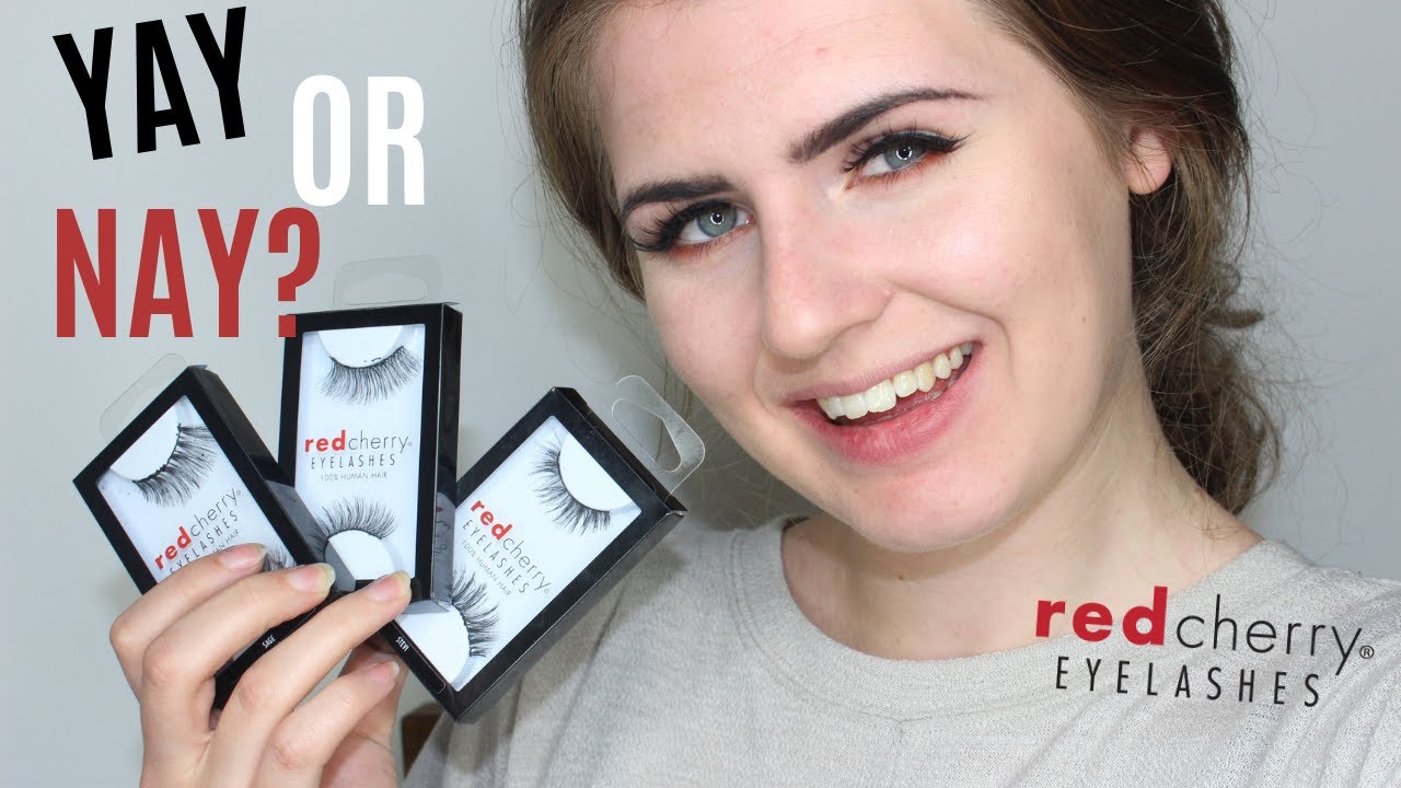 (Ad) Red Cherry Eyelashes - HONEST REVIEW!! (and try on)