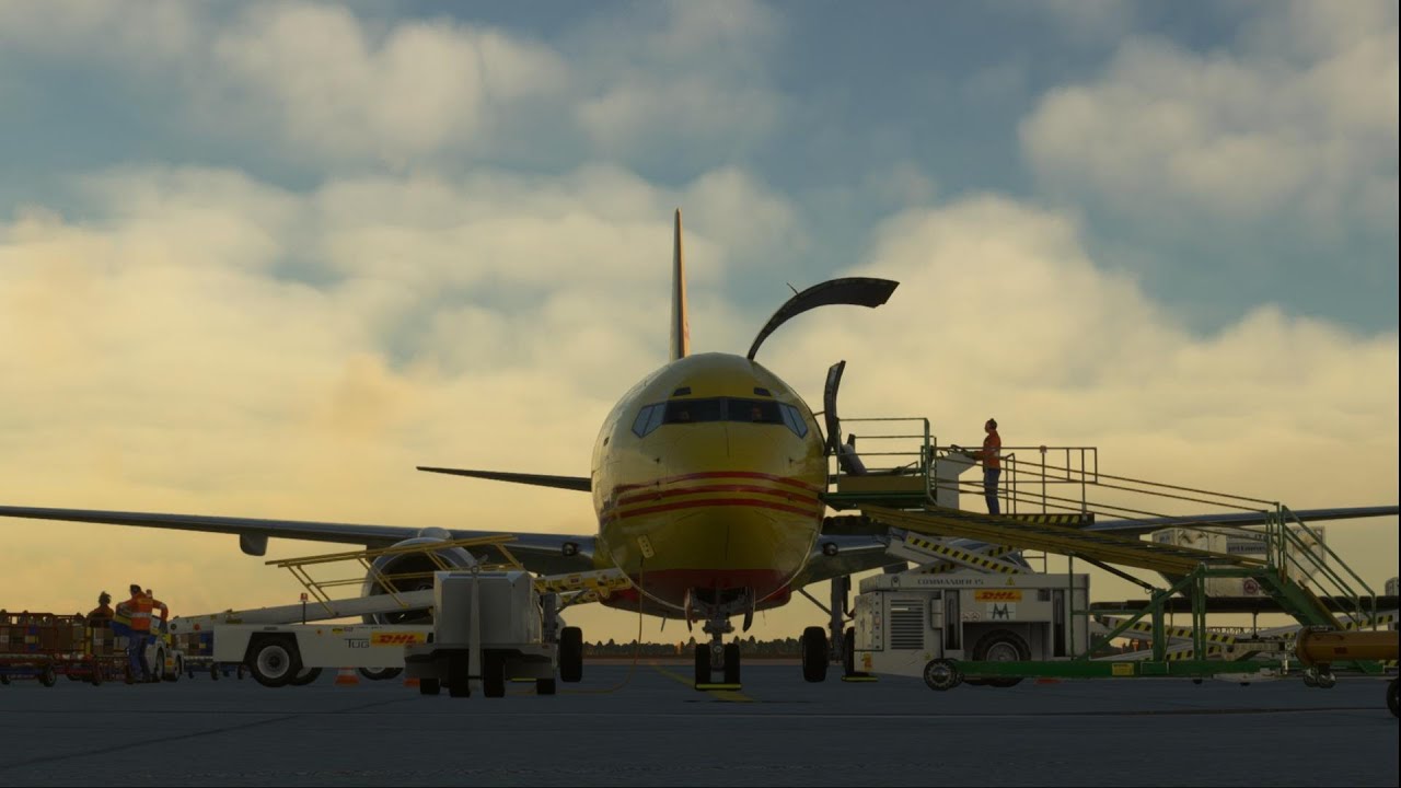 A DHL cargo operations flight | PMDG 737 | Leipzig to Malpensa