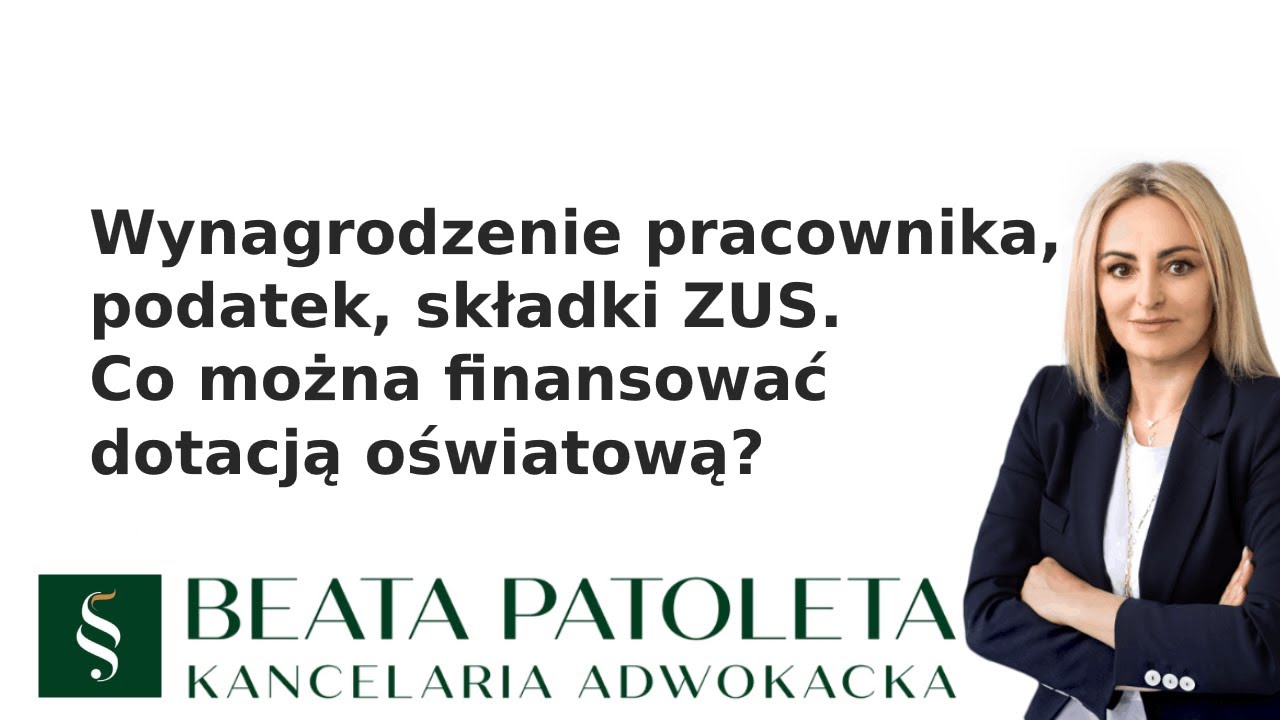 Wynagrodzenie, podatek, ZUS - co można finansować dotacją w szkole, przedszkolu?