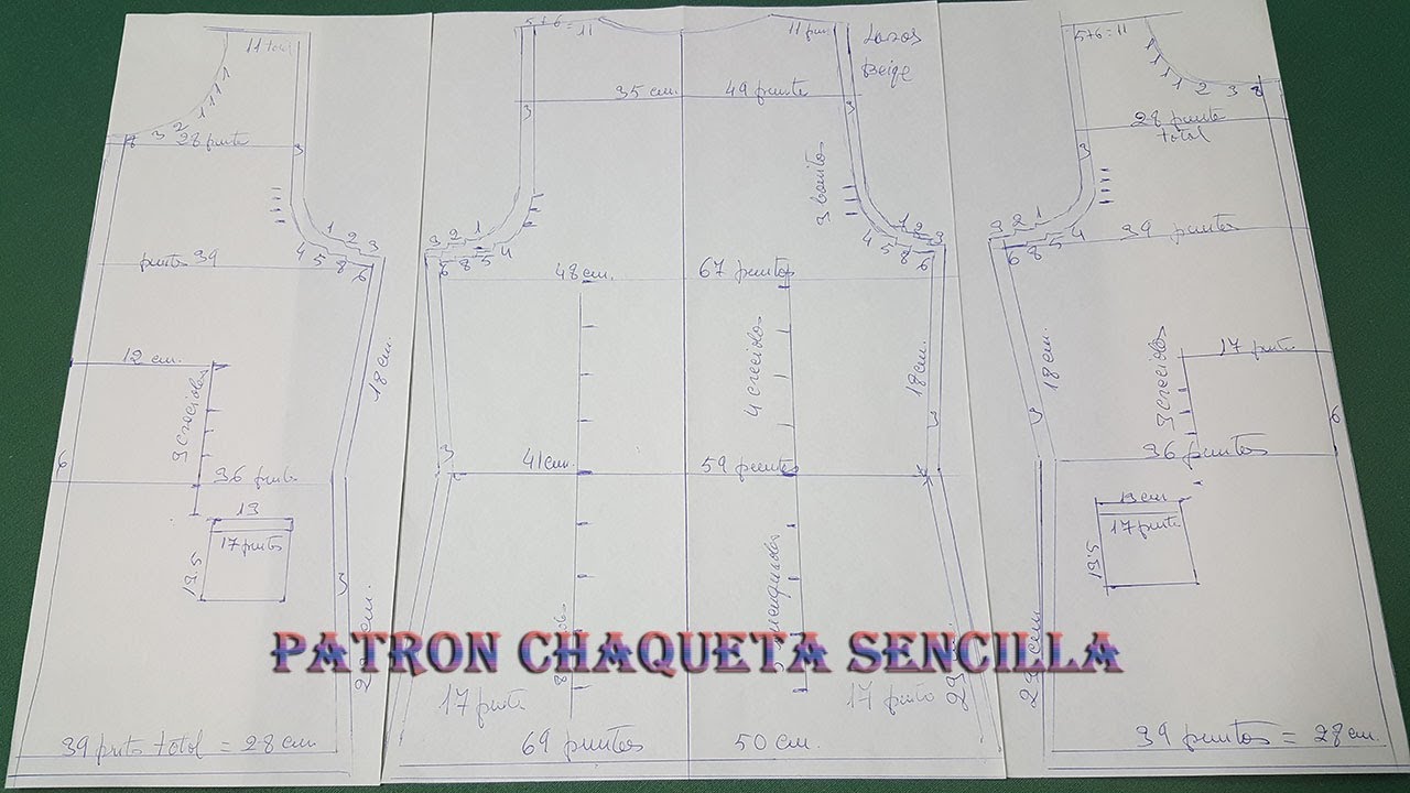 Patrón chaqueta sencilla para mujer
