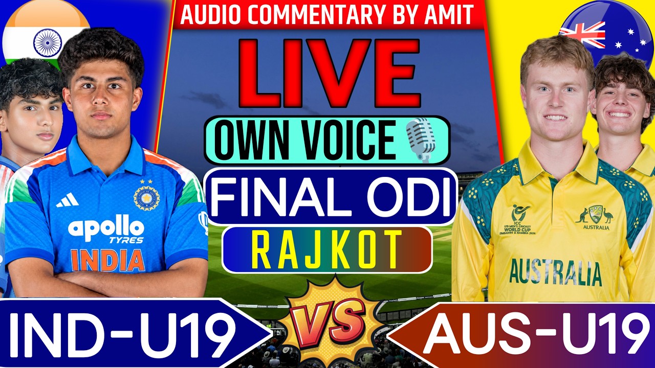 🔴 India vs Australia Final Odi| Live Digital Scorecard & Real Voice Commentary| Youth Odi Match|