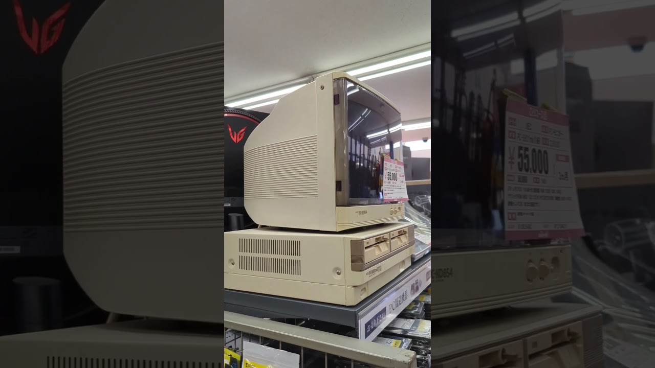 NEC PC-8801 Mk.II MR! 🇯🇵 #hardoff #beigehox #pc #pcsetup #crt #retro #80s #90s #tech #technology