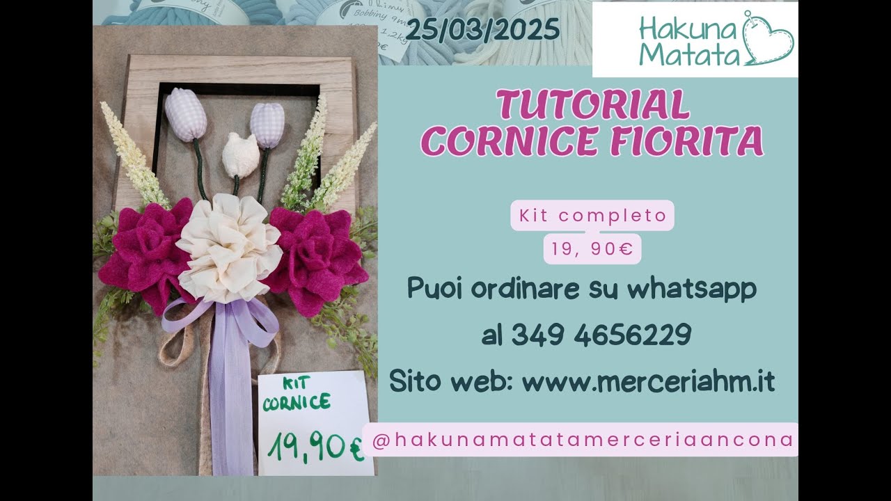 Kit cornice fiorita! Nuovi fustellati Primavera 2025 Hakuna Matata Merceria Ancona