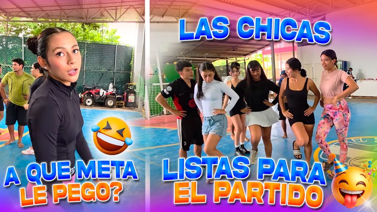Las chicas están listas para el partido. Te divertirás viendo jugar fútbol⚽🤣