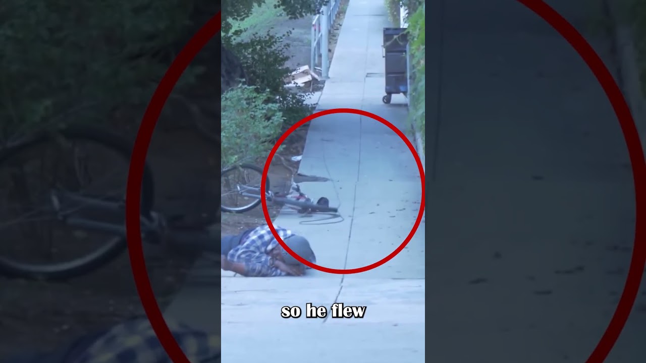 Thief gets pranked when he tries to steal a bike
