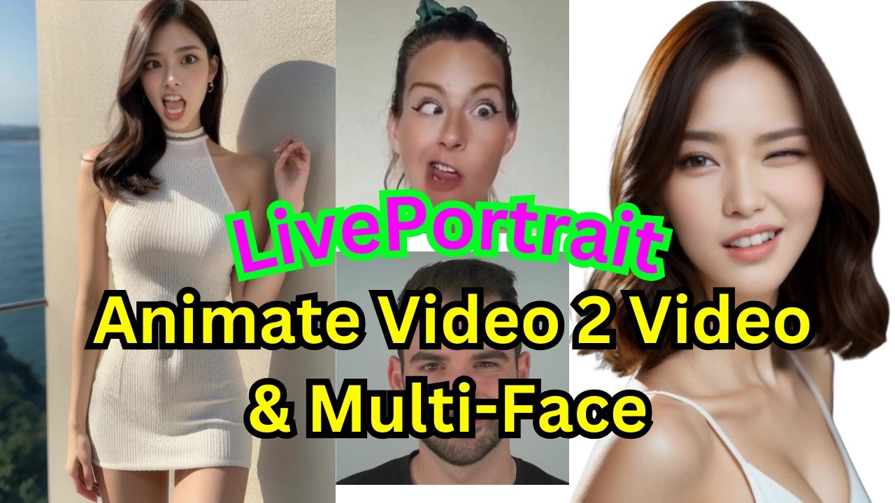 LivePortrait в ComfyUI Создавайте Video2Video и многоличную анимацию