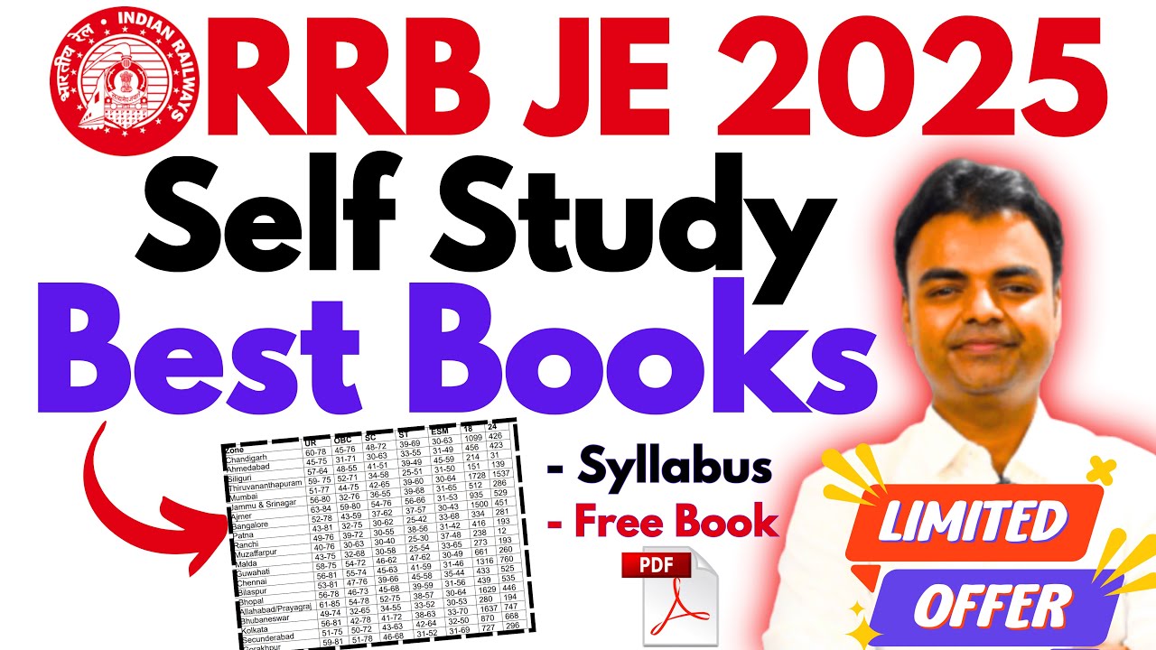 Best Books for RRB JE 2025 CBT 1 Preparation, Self Study Books for RRB JE 2025 CBT 1
