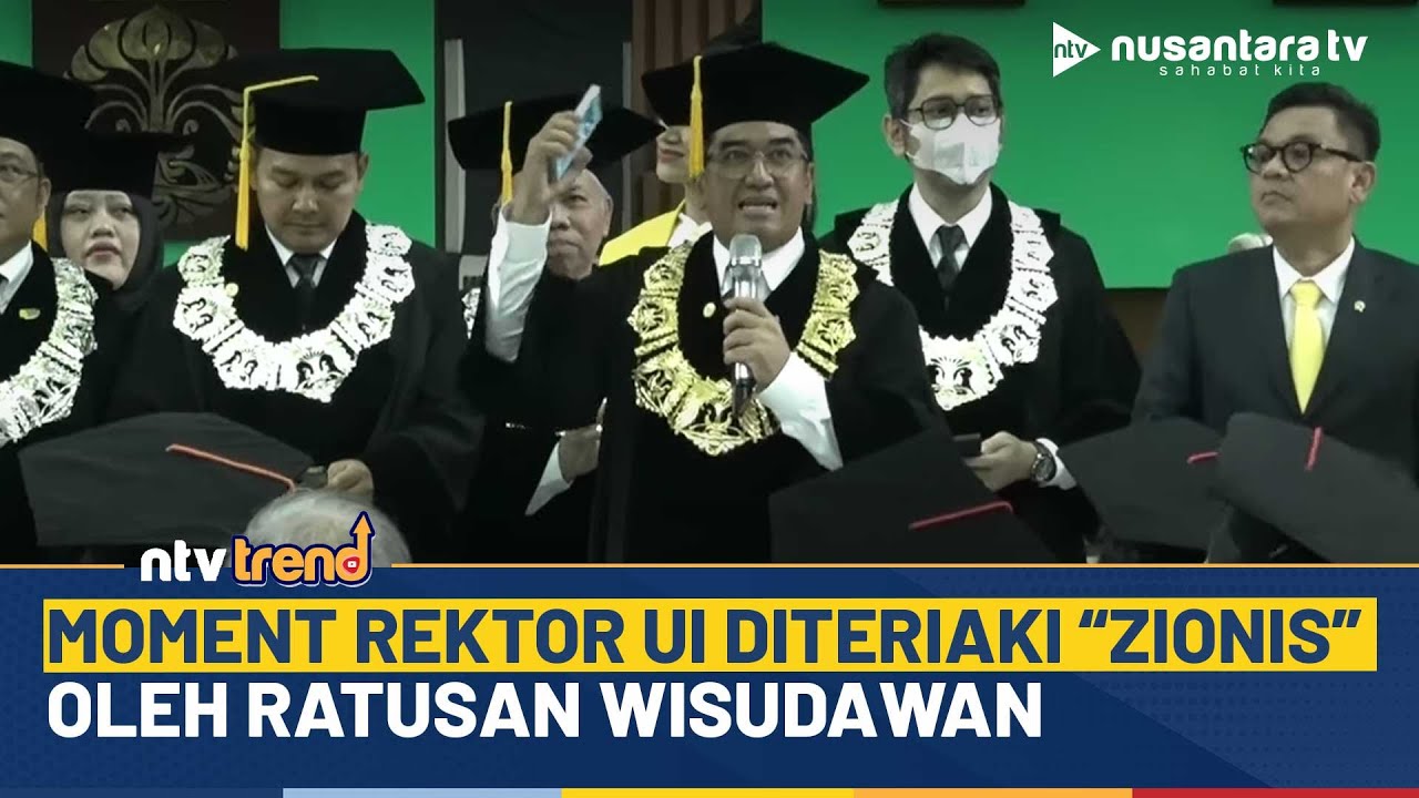 Detik-detik Ratusan Wisudawan Teriaki Rektor UI “Zionis” Buntut Undang Akademisi Pro-Israel | NTV