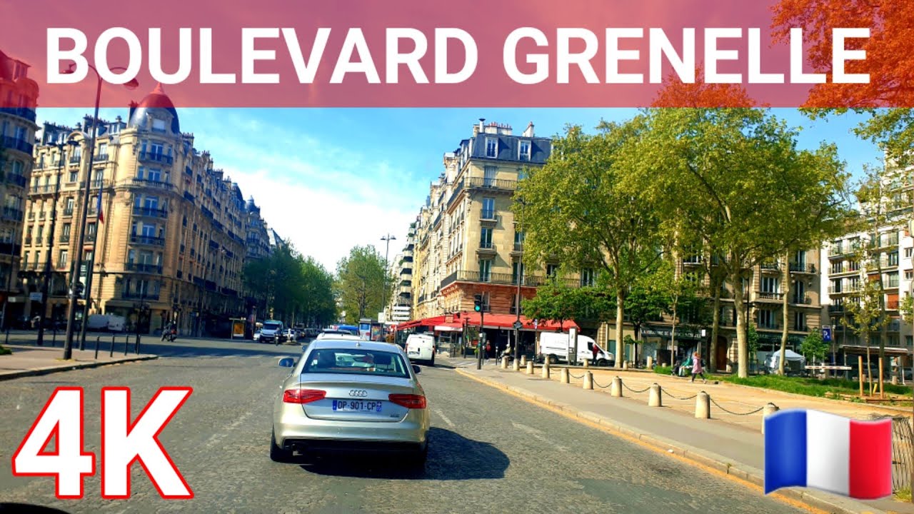 DRIVING IN PARIS CITY 2021 | BOULEVARD GRENELLE PARIS 15 | SUMMER 2021